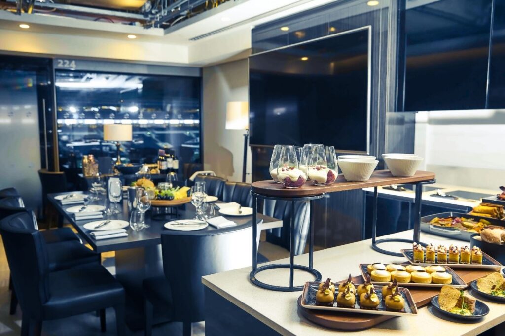 Buffet meal with seating