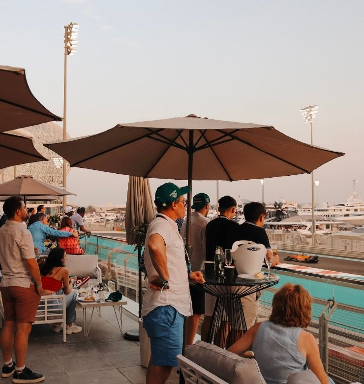 spectators watching F1 race