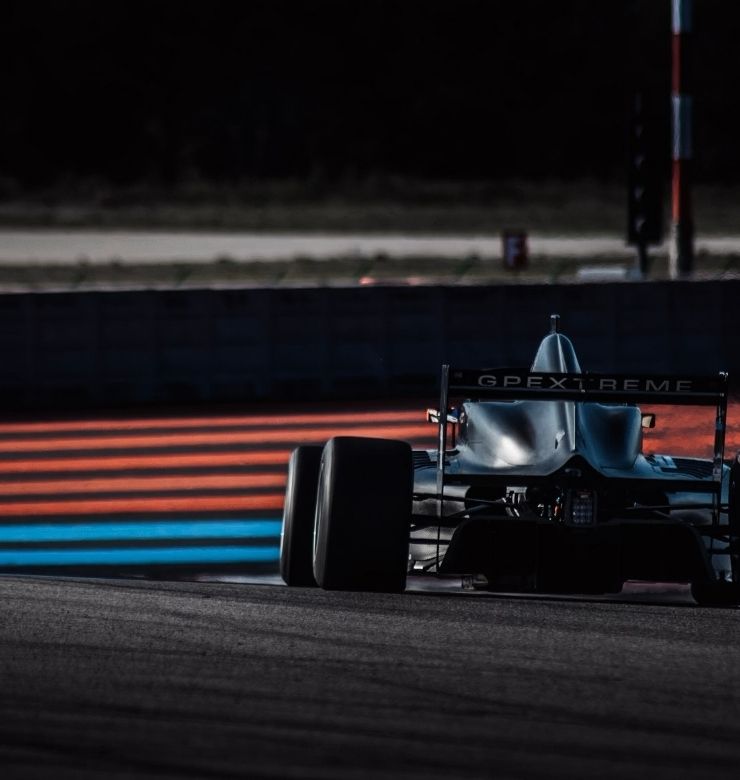 Race car on track