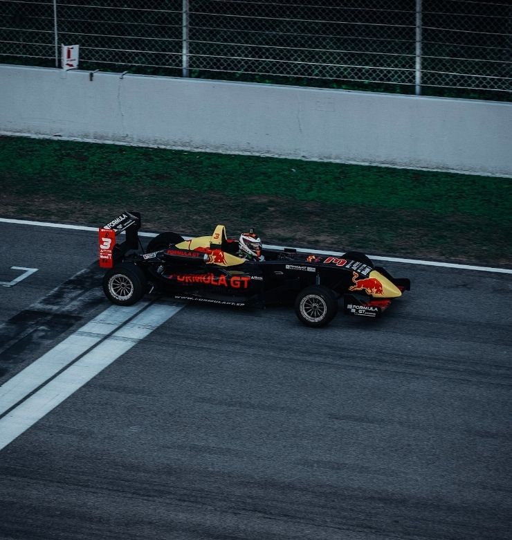 Race car on track