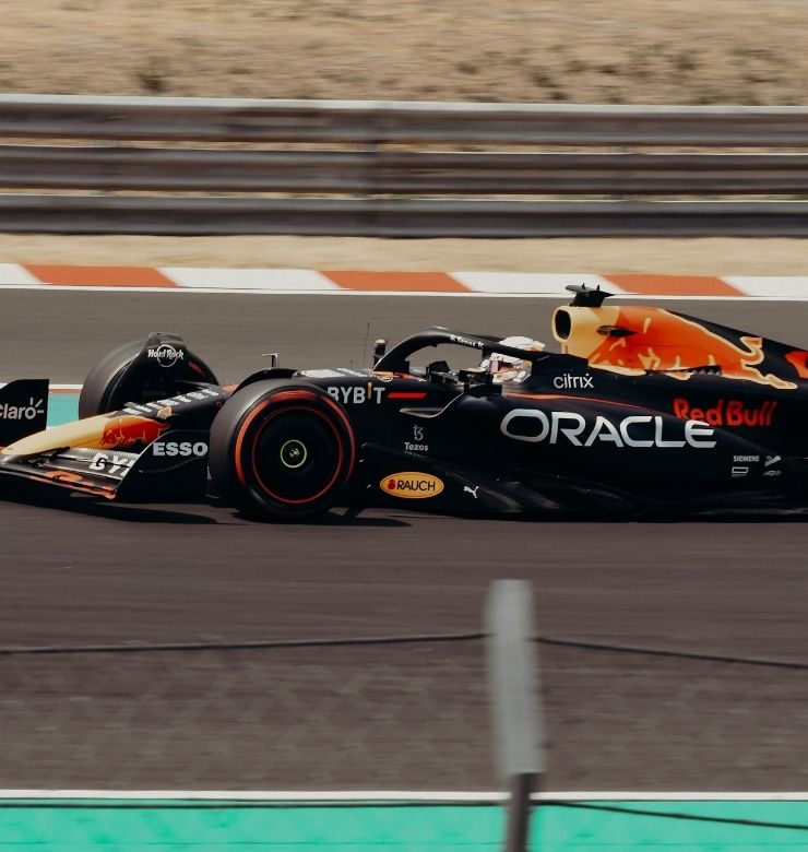 Race car on track
