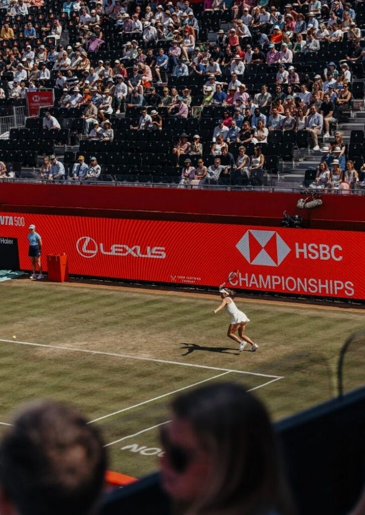 female player on court